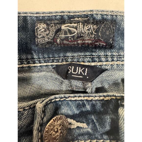 Vintage Y2K Silver Jeans Co Suki Medium Wash Low Rise Bootcut Jeans Size 30 - Picture 6 of 7